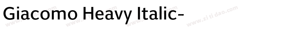 Giacomo Heavy Italic字体转换